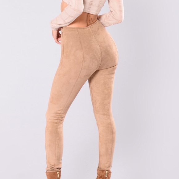 High Rise Pants -Tan Pants - Picture 3 of 3